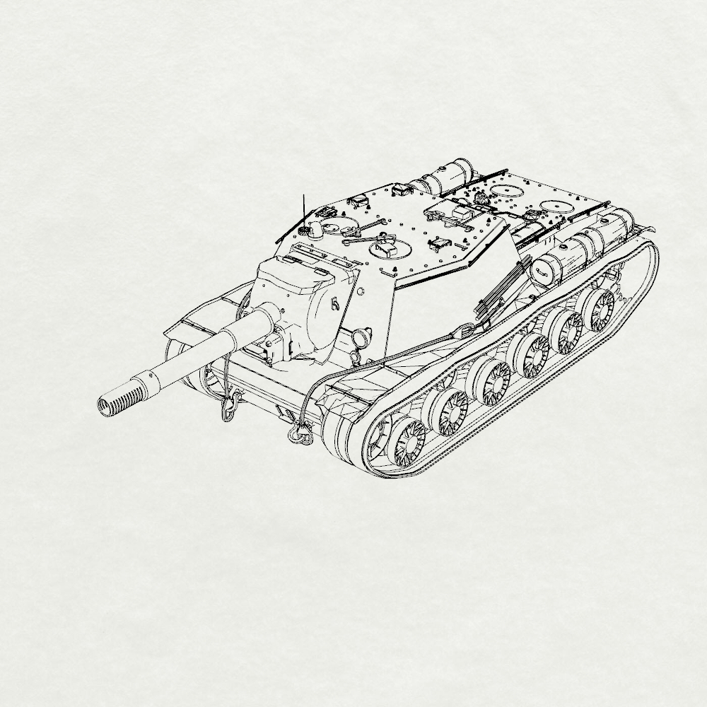 MRY-SFW SS240 Soviet Army SU-152 Heavy Tank Destroyer 3D Printed Resin Model Kit by SSMODEL