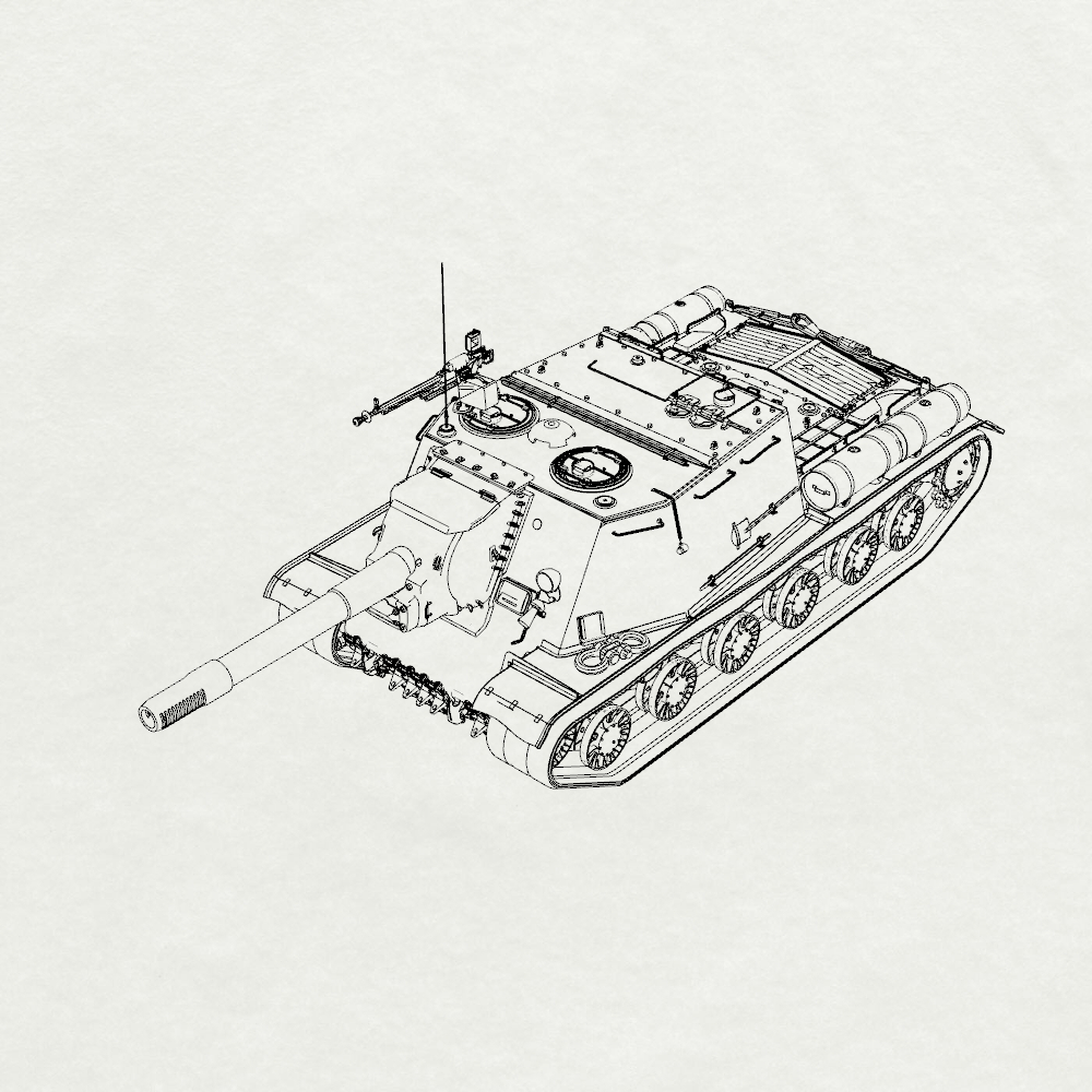 MRY-SFW SS241 Soviet Army ISU-152 Heavy Tank Destroyer 3D Printed Resin Model Kit by SSMODEL