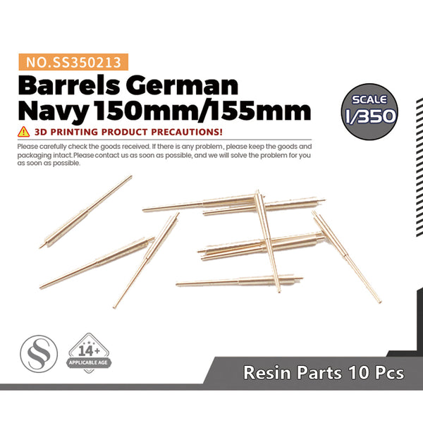 SSMODEL SS213 Model Upgrades Barrels German Navy 150mm/155mm