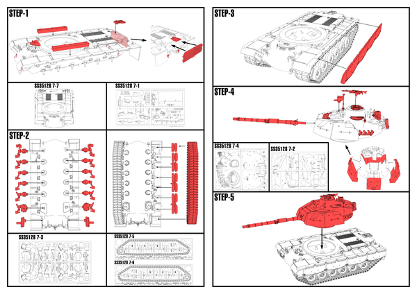 SSMODEL SS128 Military Model Germany MediumTanks Kampfpanzer M48 Super