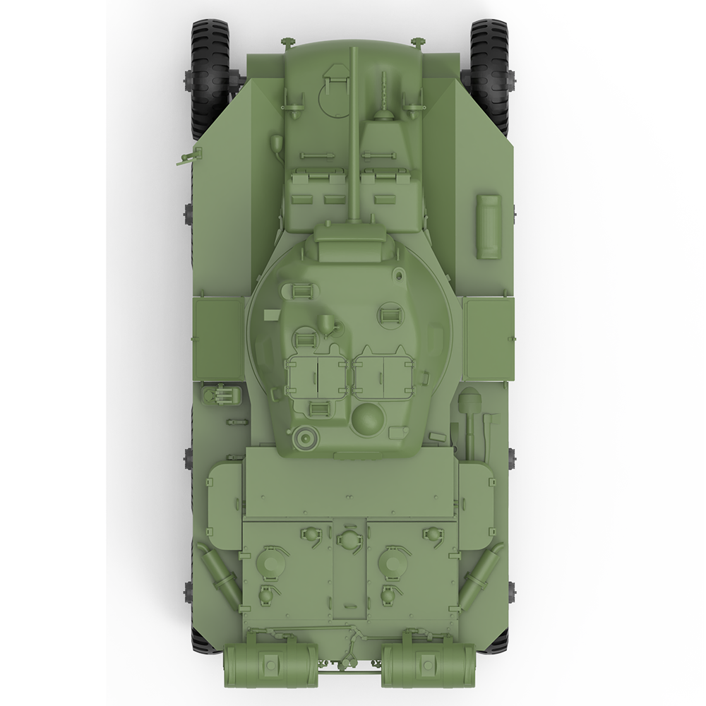 Detail view of SSMODEL 359 Scale Military Model Kit USA T18E2 Boarhound Armored Car Model