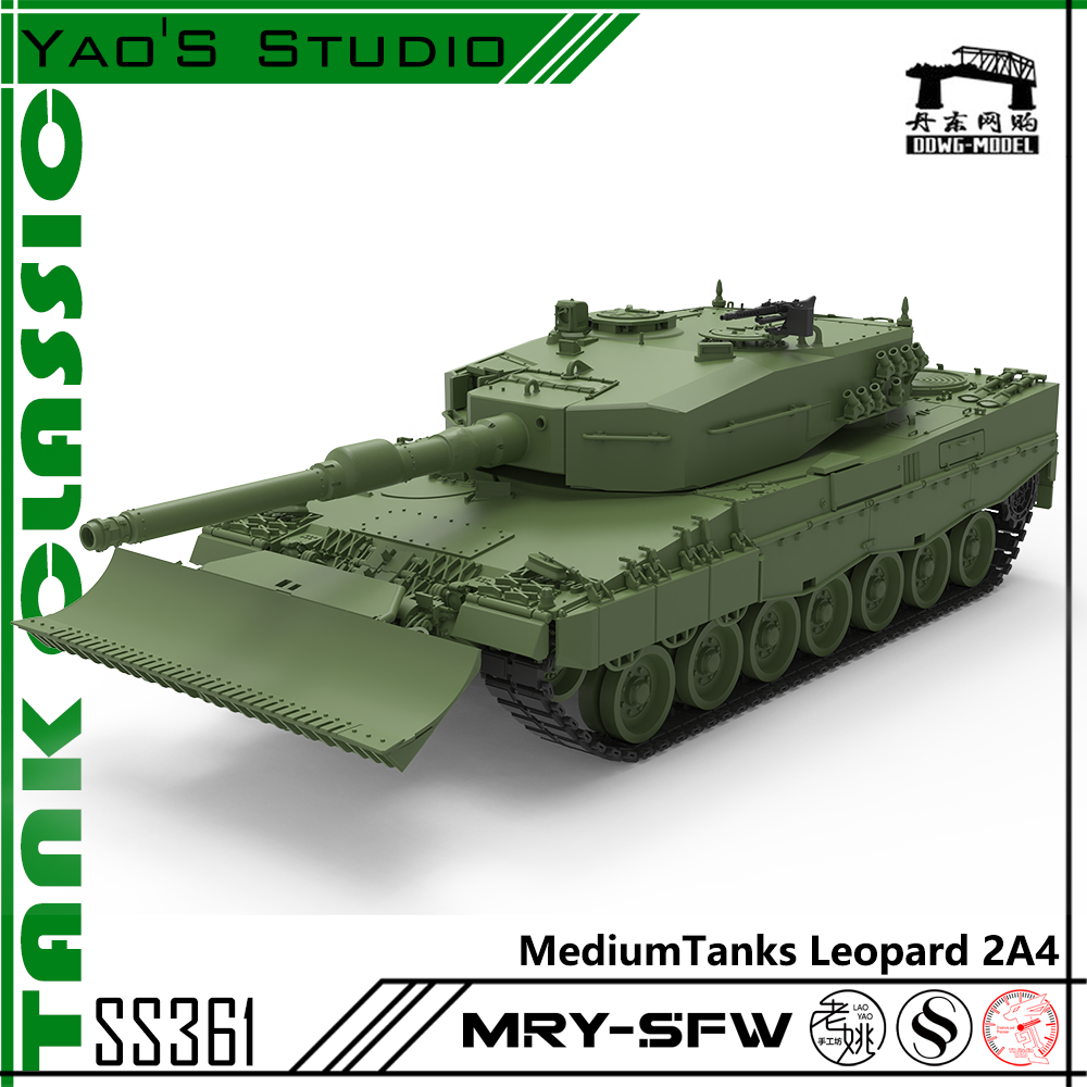SSMODEL 361 Military Model Kit Germany Leopard 2A4 Medium Tank 3D Printed Resin Model Kit by SSMODEL