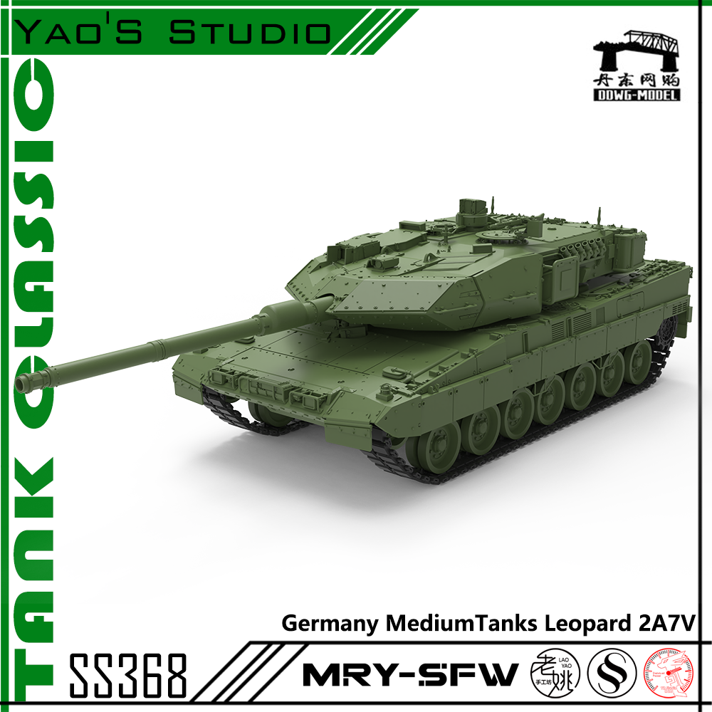 SSMODEL 368 Military Model Kit Germany Leopard 2A7V Medium Tank 3D Printed Resin Model Kit by SSMODEL