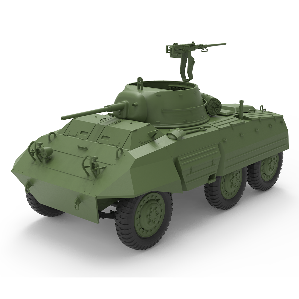 SSMODEL 380 Military Model Kit M8 Greyhound Light Armored Car 3D Printed Resin Model Kit by SSMODEL