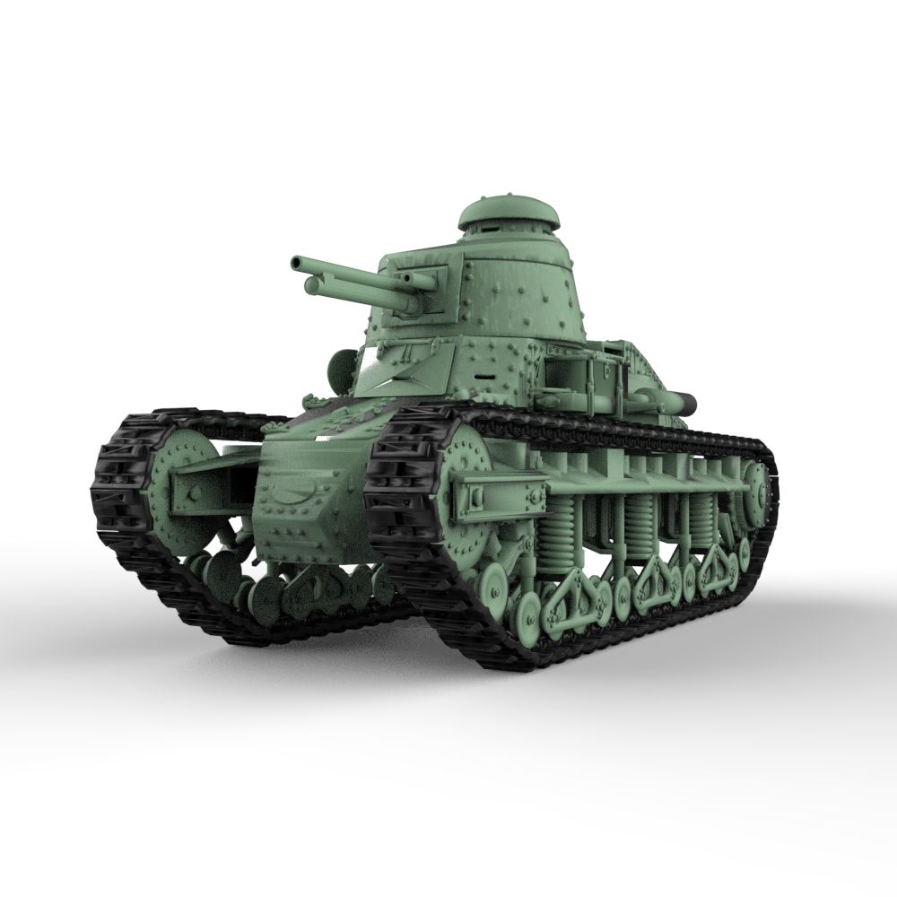 SSMODEL 903 Military Model Kit Japan Renault Otsu 37mm Sogekihou Light Tank — scale model kit