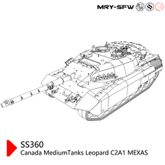 SSMODEL 360 Military Model Kit Canada Leopard C2A1 MEXAS Medium Tank