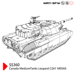 SSMODEL 360 Military Model Kit Canada Leopard C2A1 MEXAS Medium Tank