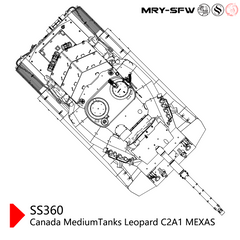 SSMODEL 360 Military Model Kit Canada Leopard C2A1 MEXAS Medium Tank