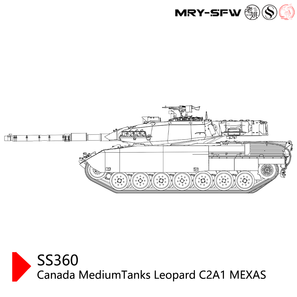 SSMODEL 360 Military Model Kit Canada Leopard C2A1 MEXAS Medium Tank