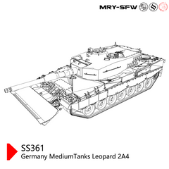 SSMODEL 361 Military Model Kit Germany Leopard 2A4 Medium Tank