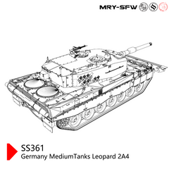 SSMODEL 361 Military Model Kit Germany Leopard 2A4 Medium Tank
