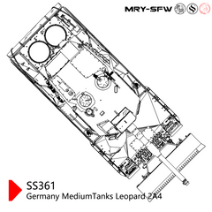 SSMODEL 361 Military Model Kit Germany Leopard 2A4 Medium Tank