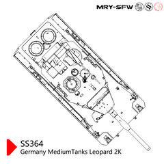 SSMODEL 364 Military Model Kit Germany Leopard 2K Medium Tank