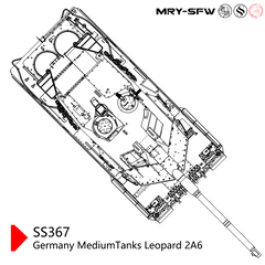 SSMODEL 367 Military Model Kit Germany Leopard 2A6 Medium Tank