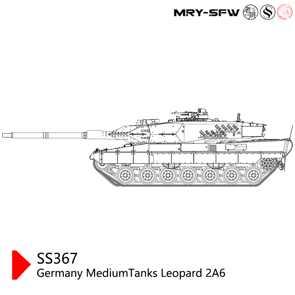 SSMODEL 367 Military Model Kit Germany Leopard 2A6 Medium Tank