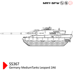 SSMODEL 367 Military Model Kit Germany Leopard 2A6 Medium Tank