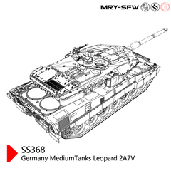 SSMODEL 368 Military Model Kit Germany Leopard 2A7V Medium Tank