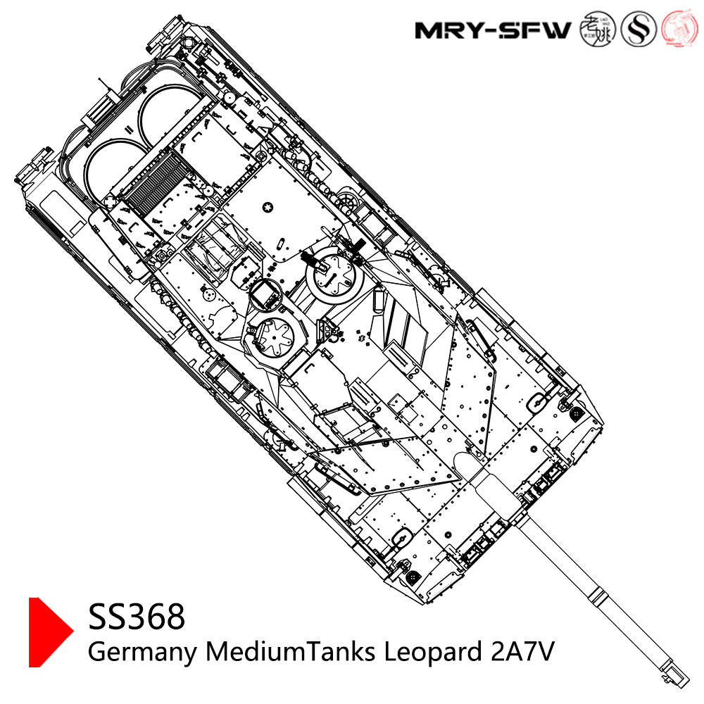 SSMODEL 368 Military Model Kit Germany Leopard 2A7V Medium Tank