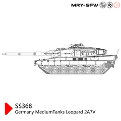 SSMODEL 368 Military Model Kit Germany Leopard 2A7V Medium Tank