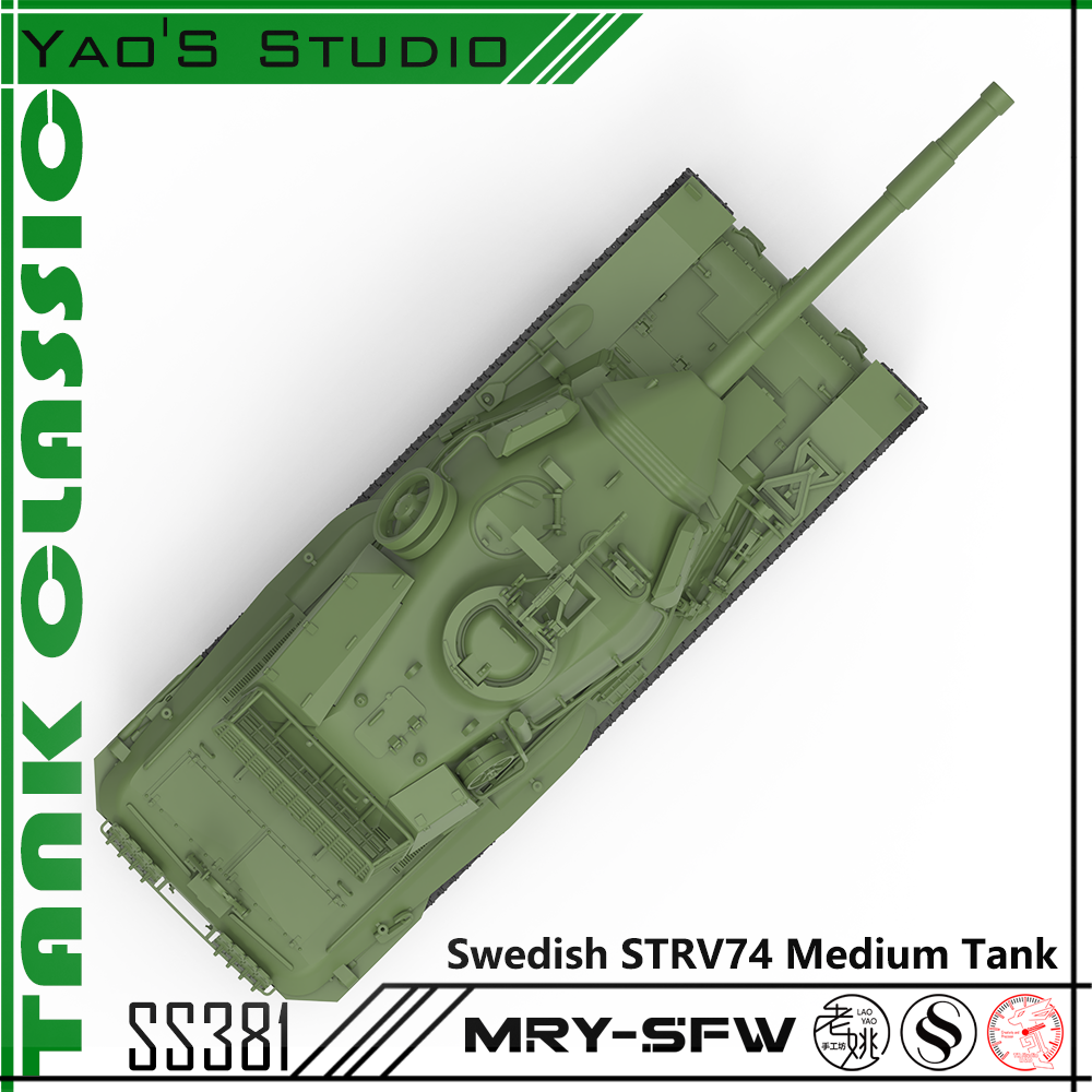 SSMODEL 381 Military Model Kit Swedish STRV74 Medium Tank