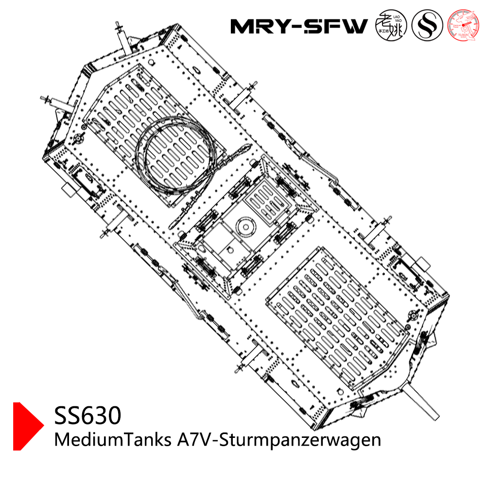 SSMODEL SS630 Military Model Kit Germany MediumTanks A7V-Sturmpanzerwagen