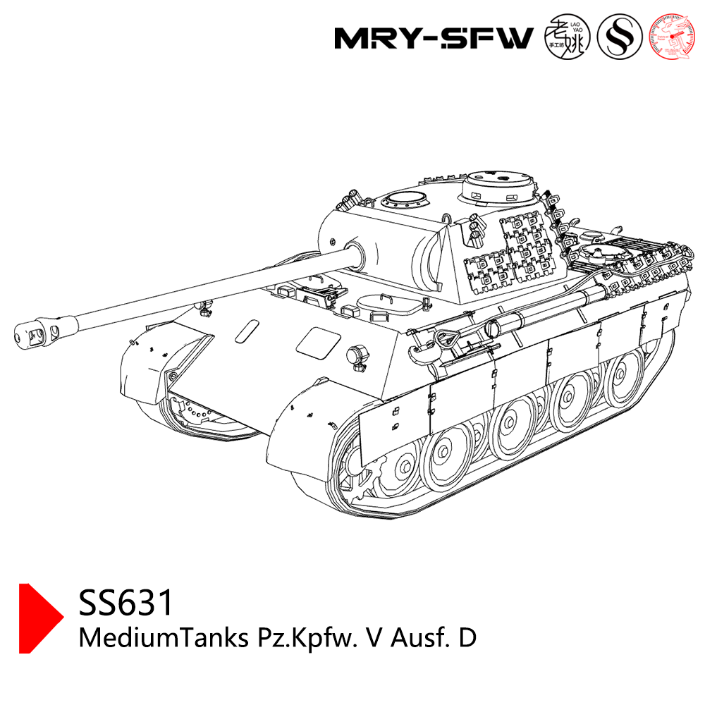 SSMODEL SS631  Military Model Kit Germany MediumTanks Pz.Kpfw. V Ausf. D 3D Printed Resin Model Kit by SSMODEL