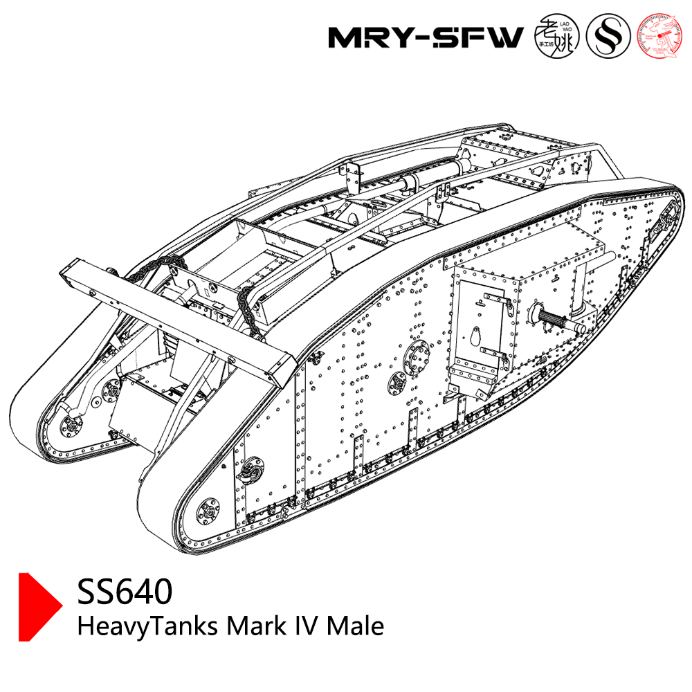 SSMODEL SS640 Military Model Kit Great Britain HeavyTanks Mark IV Male Secondary image