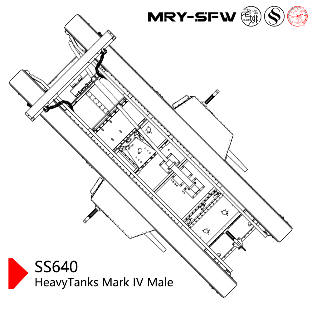 Detail view of SSMODEL SS640 Military Model Kit Great Britain HeavyTanks Mark IV Male Model