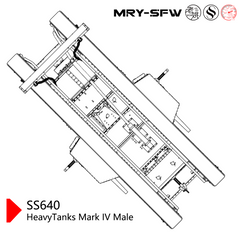 Detail view of SSMODEL SS640 Military Model Kit Great Britain HeavyTanks Mark IV Male Model