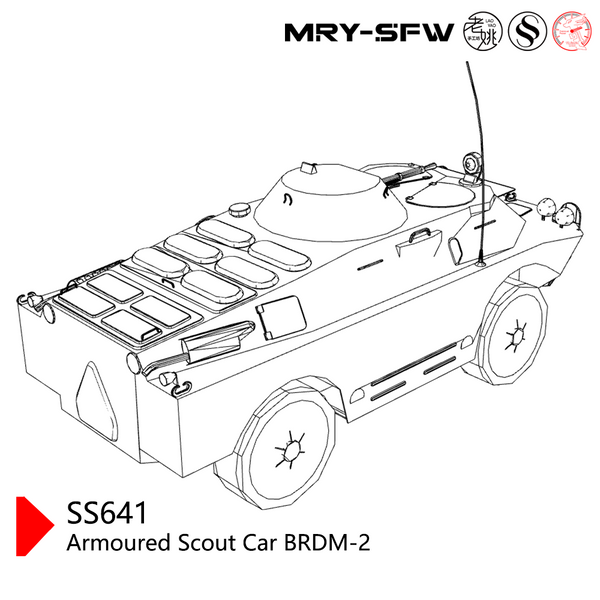 SSMODEL SS641 Military Model Kit USSR Armoured Scout Car BRDM-2