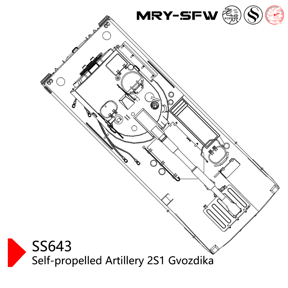 SSMODEL SS643 Military Model Kit USSR Self-Propelled Artillery 2S1 Gvozdika