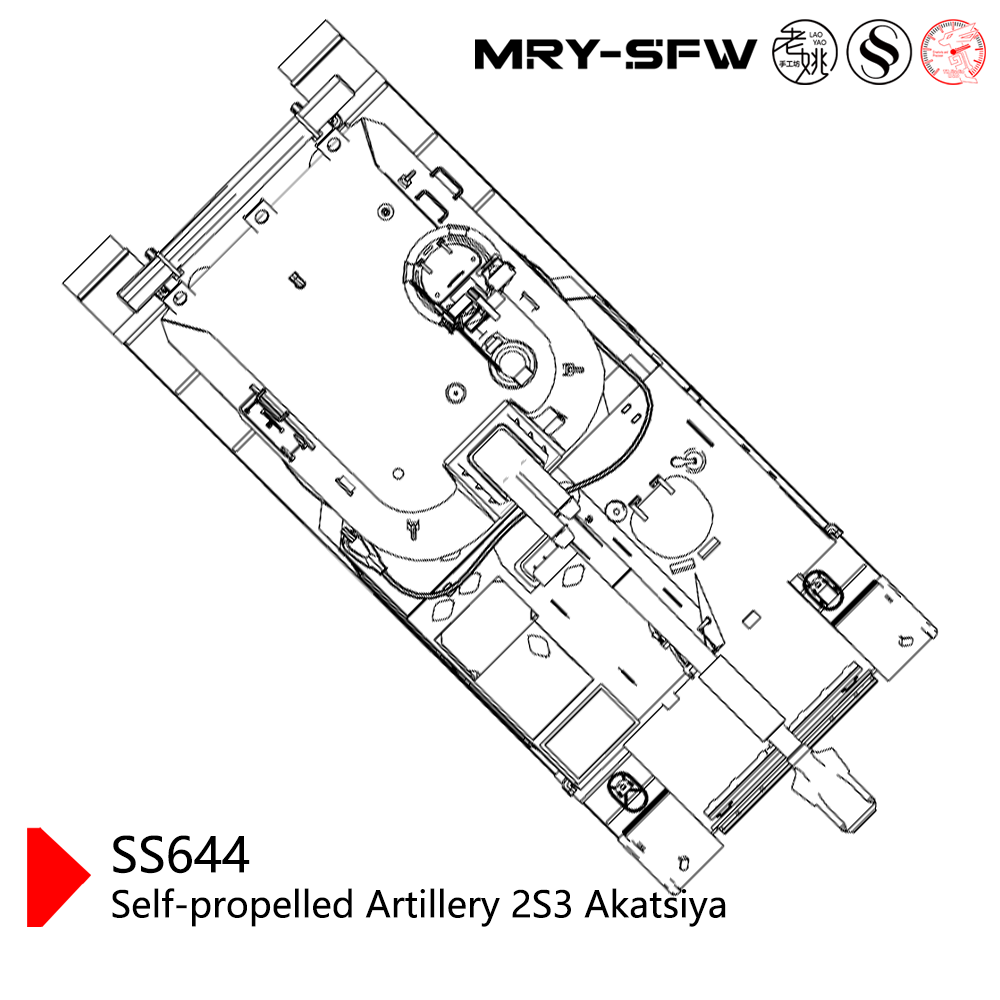 SSMODEL SS644 Military Model Kit USSR Self-Propelled Artillery 2S3 Akatsiya