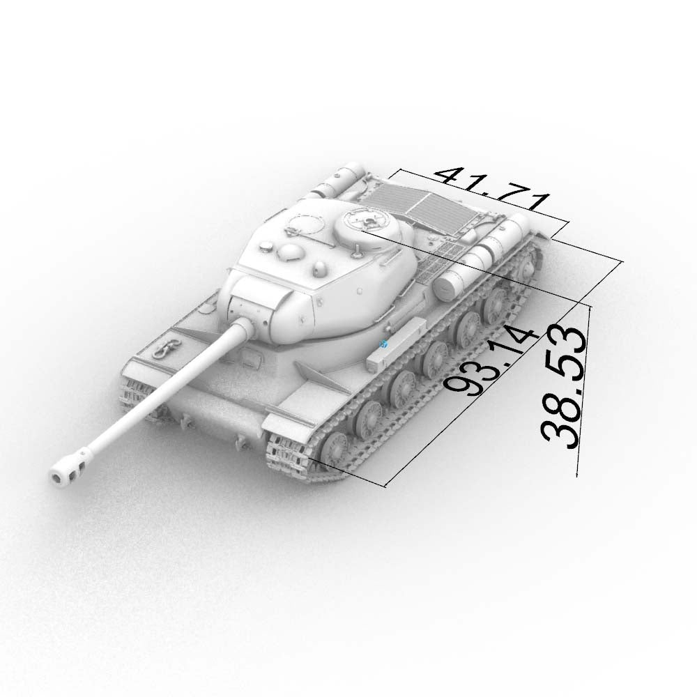 Detail view of SSMODEL SS129 Military Model USSR HeavyTanks IS-2 No.402 Model