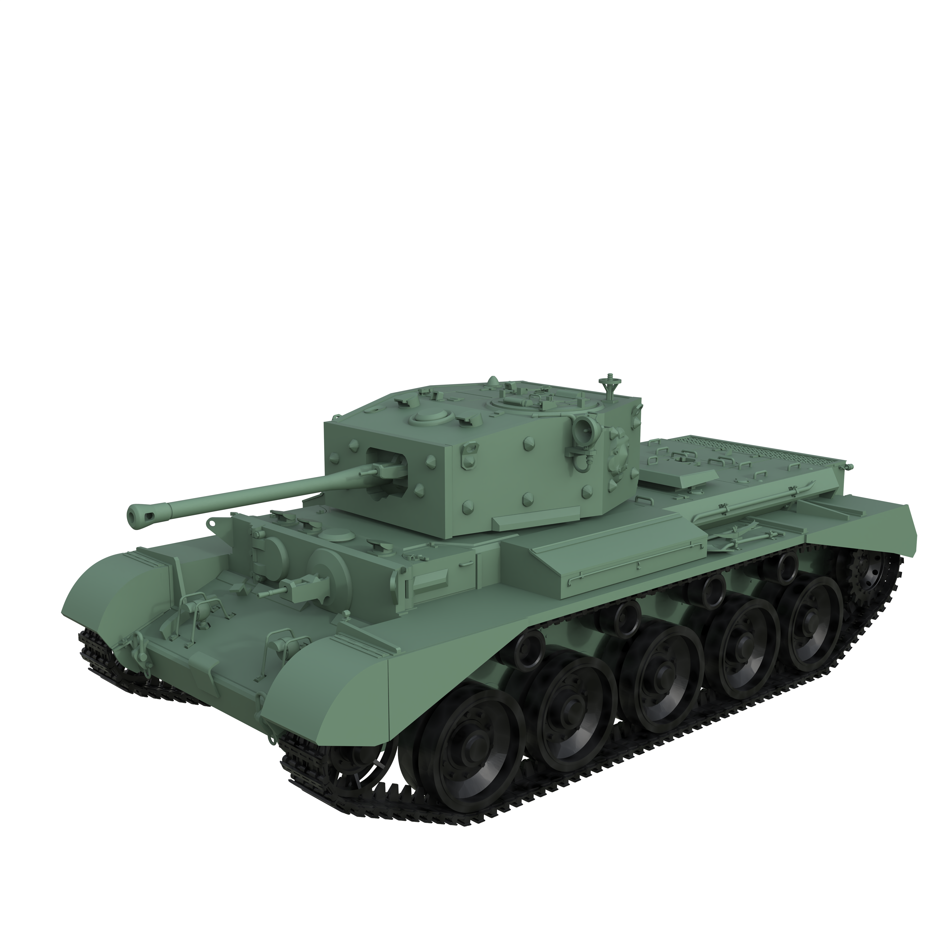 SS139  Military Model British A34 Comet Tank Cruiser 3D Printed Resin Model Kit by SSMODEL