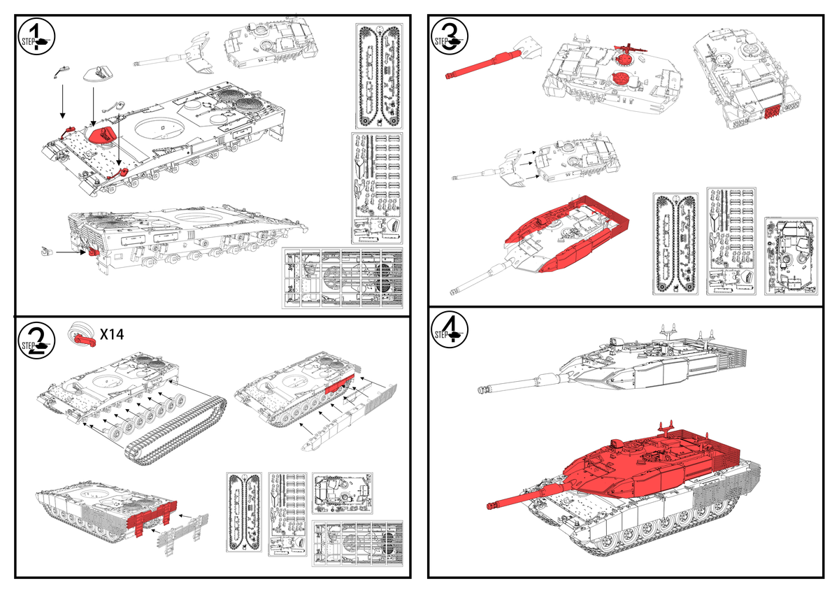 SSMODEL 362 Military Model Kit Canada Leopard 2A4M CAN MediumTank — detail view 8