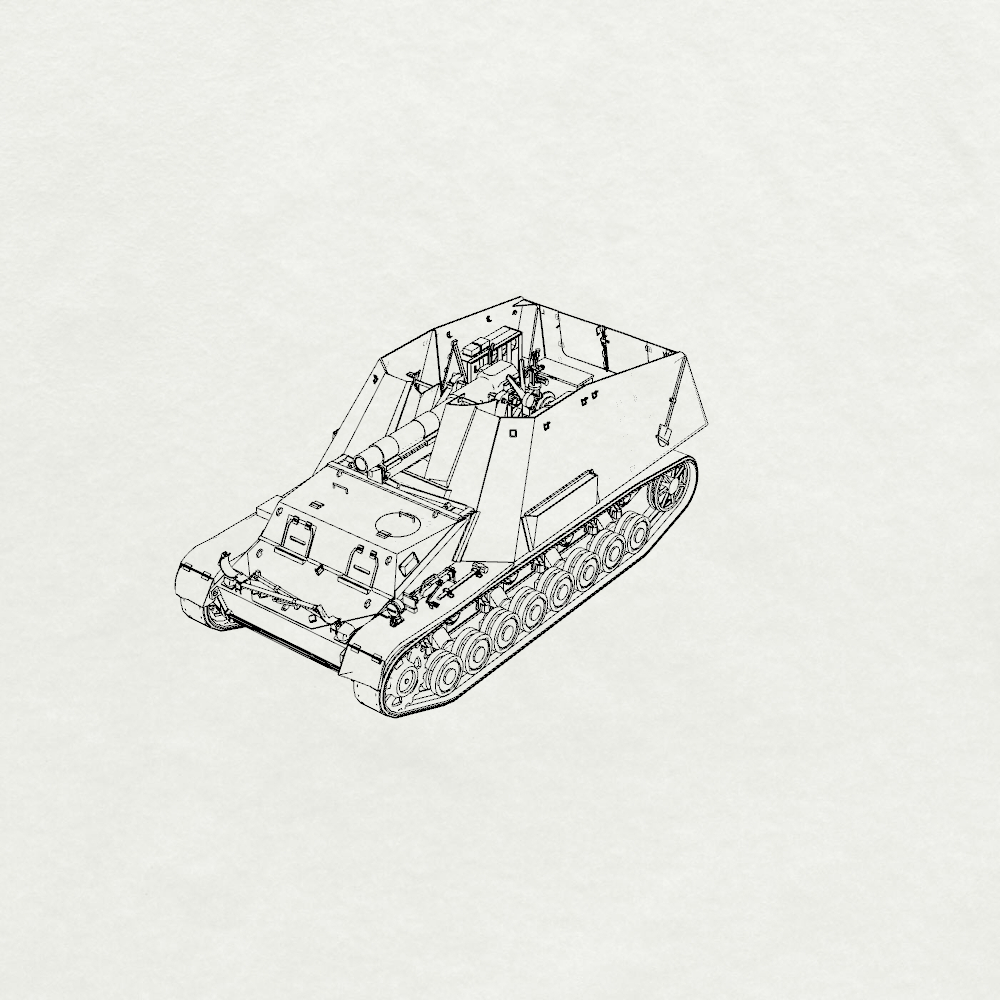 MRY-SFW SS771 Military Model Parts  German Hummel Resin Tank Military Tank Model Hobby Collection Unassembled Unpainted 3D Printed Resin Model Kit by SSMODEL