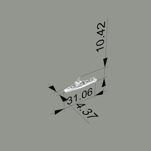 MRY-SFW SSC200 China Navy Shanghai-class Type 0111S Anti-Submarine Patrol Gunboat Water Line Resin Warship Military Ship Model Hobby Collection Unassembled Unpainted
