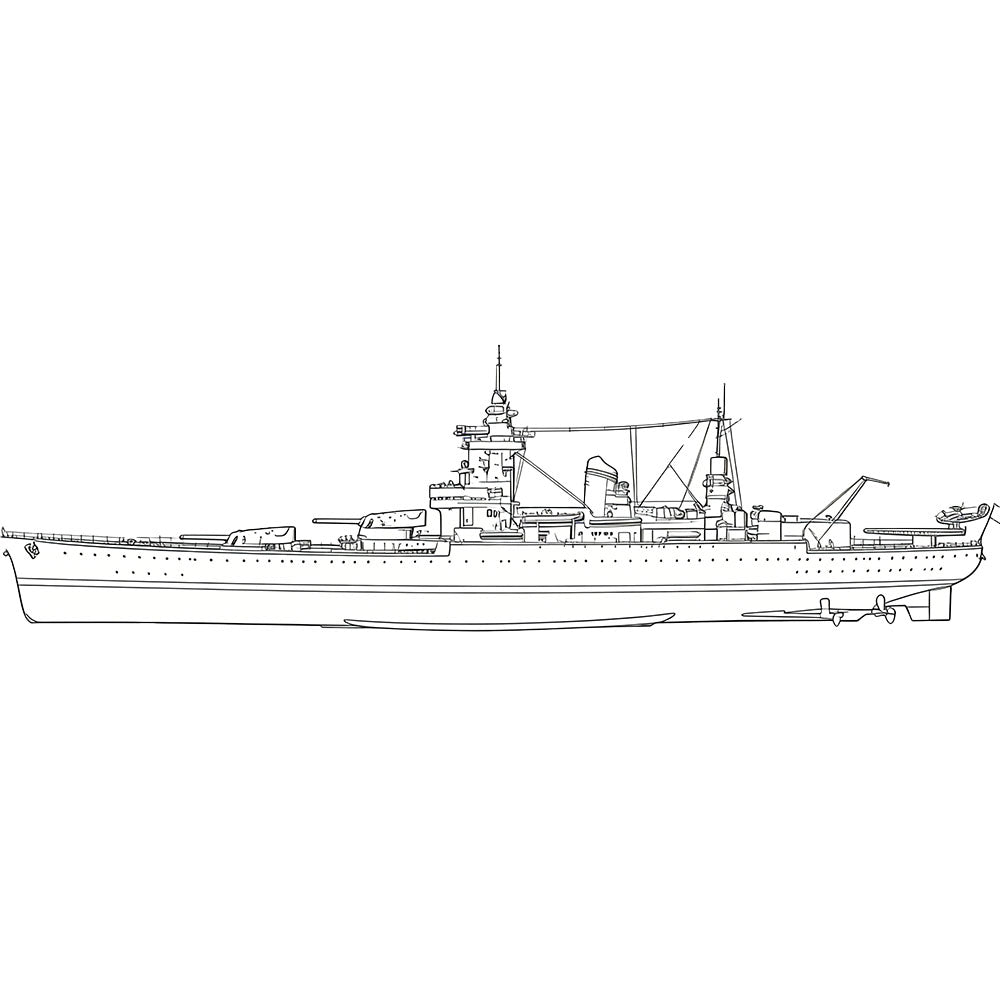 SSC144 Military Model NMF Dunkerque cCass Strasbourg Battleship Water Line — detail view 4