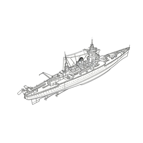 SSC144 Military Model NMF Dunkerque cCass Strasbourg Battleship Water Line