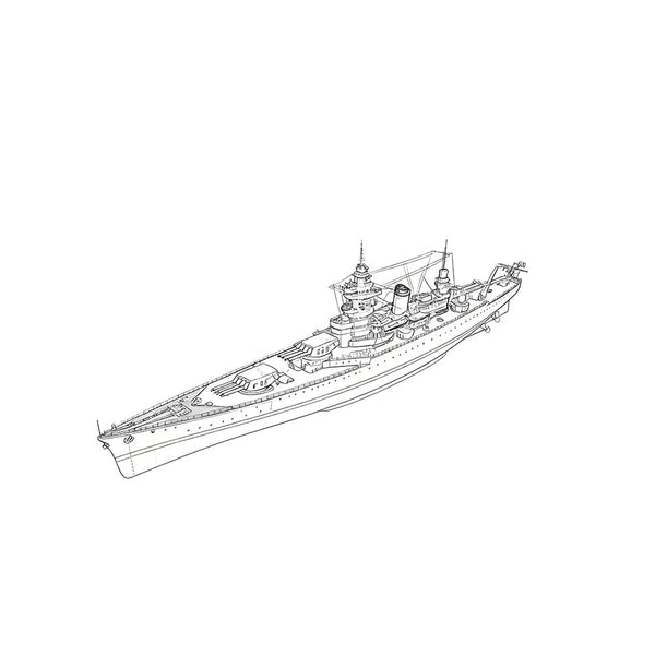 SSC144 Military Model NMF Dunkerque cCass Strasbourg Battleship Water Line