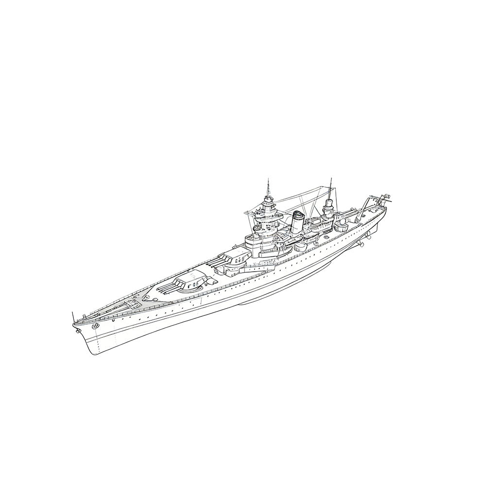 SSC144S Military Model NMF Dunkerque cCass Strasbourg Battleship Full Hull — scale model kit