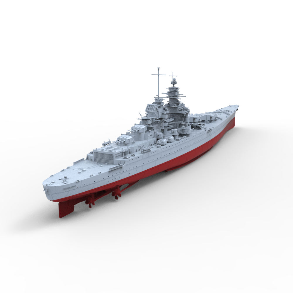 SSC145S Military Model NMF Richelieu cCass Clemenceau Battleship Full Hull — detail view 2