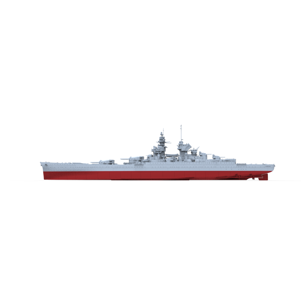 SSC145S Military Model NMF Richelieu cCass Clemenceau Battleship Full Hull — detail view 3