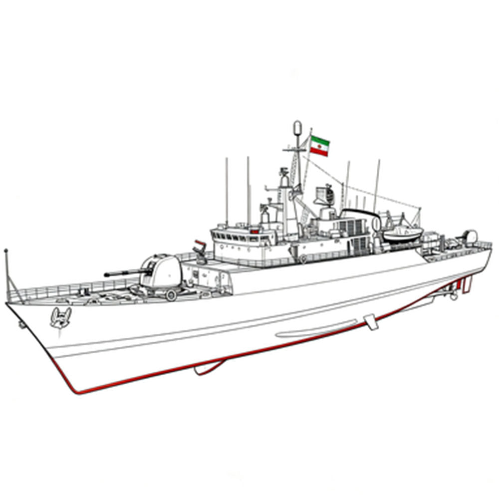 SSC147  Military Model IR Alvand Class Frigate Water Line