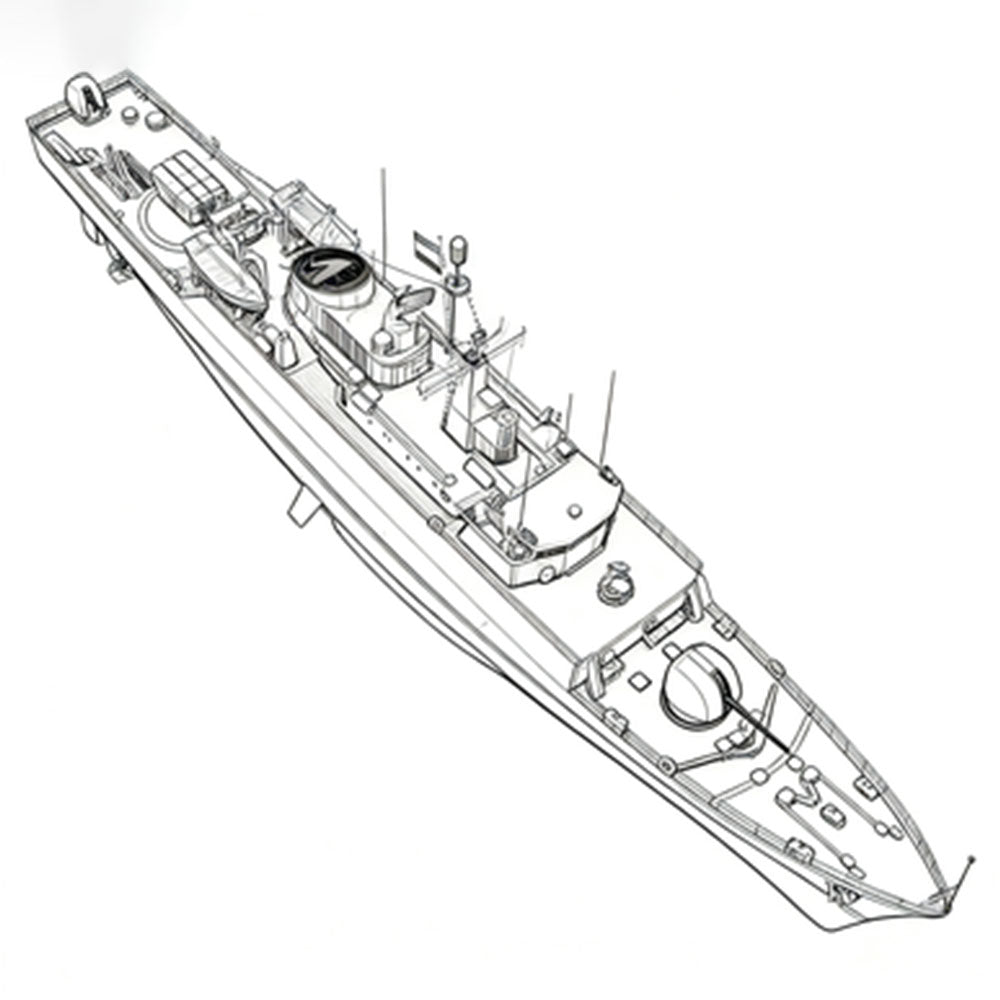 SSC147  Military Model IR Alvand Class Frigate Water Line