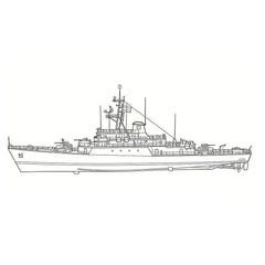 SSC148S Military Model IR Bayandor Class Frigate Full Hull