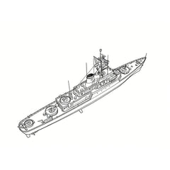 SSC148S Military Model IR Bayandor Class Frigate Full Hull