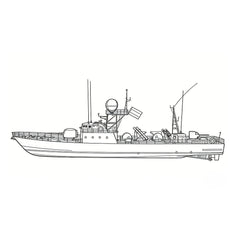 SSC149 Military Model IR La Combattante IIa Missile Boat Water Line