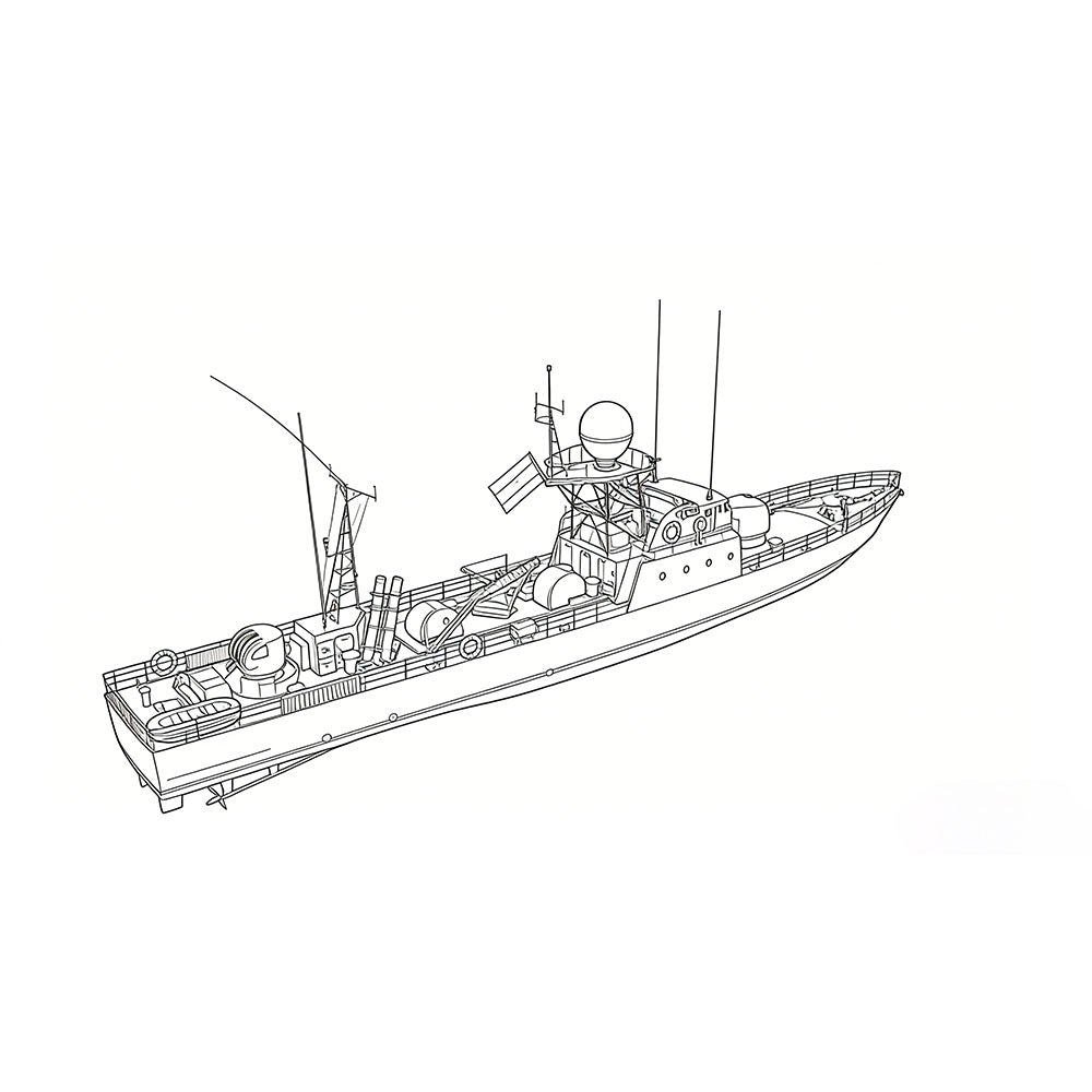 SSC149S Military Model IR La Combattante IIa Missile Boat Full Hull