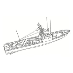 SSC150 Military Model LY Beir Grassa Missile Boat Water Line